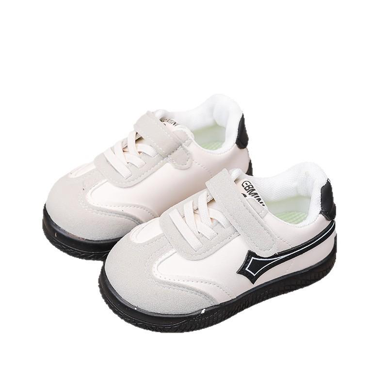 Kids Leather White Sneakers Soft Sole Casual Shoes For Boys And Girls Age 1-6 Years Spring Autumn