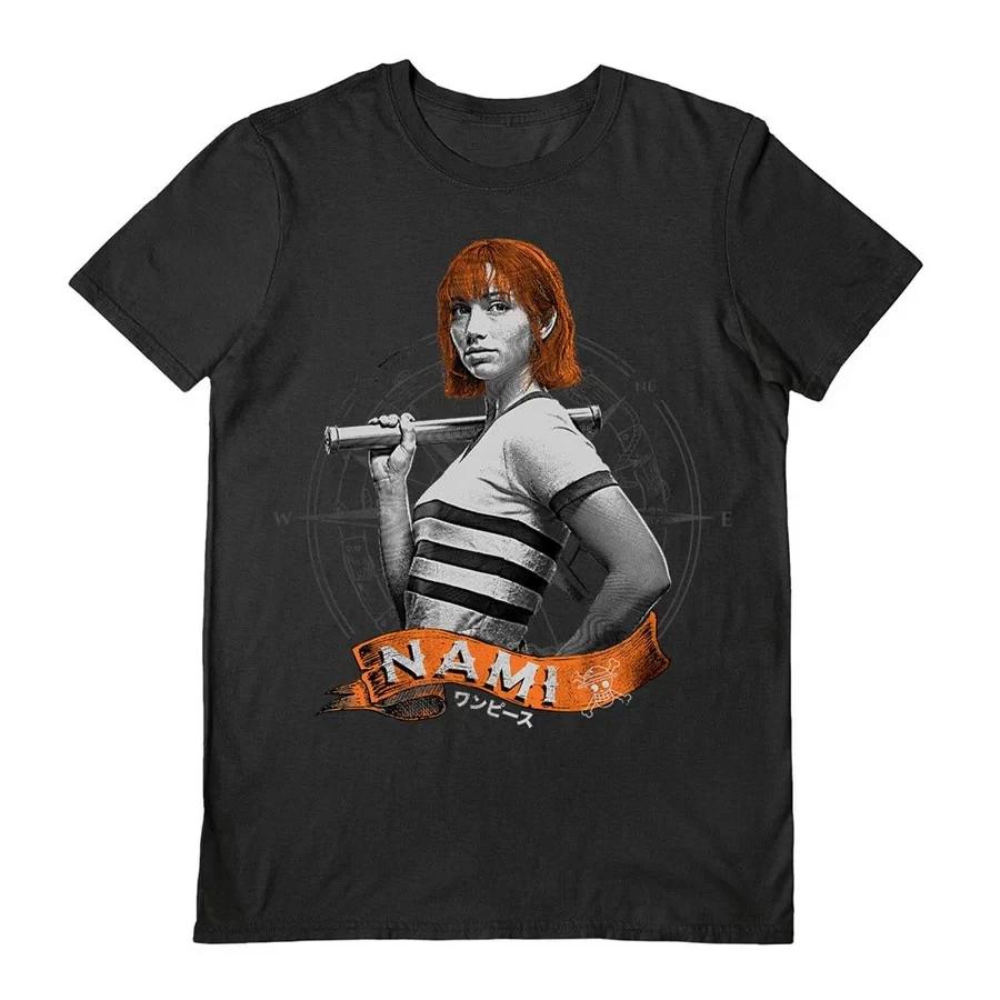 One Piece Live Action (Нами) Черная unisex футболка с коротким рукавом Gildan S