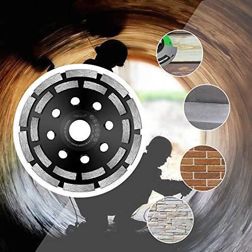 HERZO Disque Diamant 125mm, Meule Abrasive à Poncer Béton-Double Rangée
