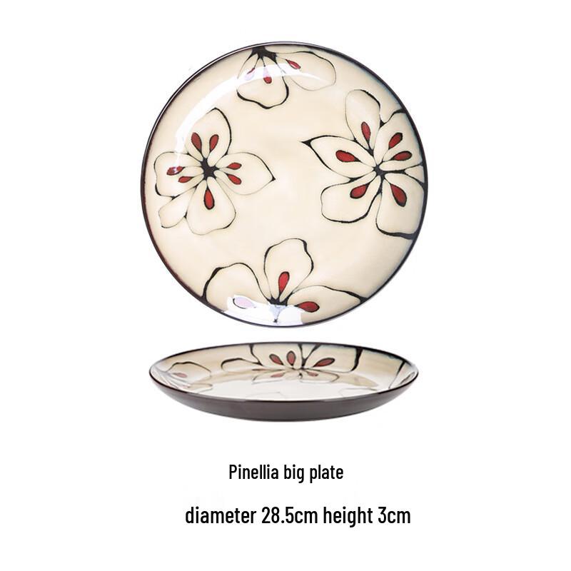 Linpan Hand-painted Ceramic Dinner Plate