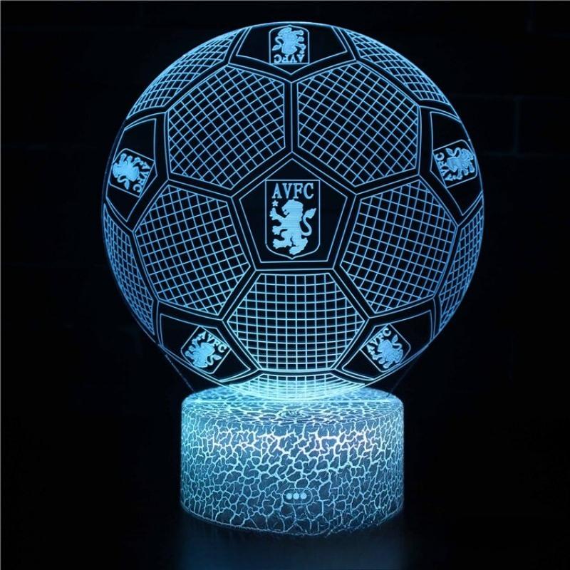 Five Major Leagues Football Club Team Standard 3D Night Light LED Colorful Touch Remote Control Night Light