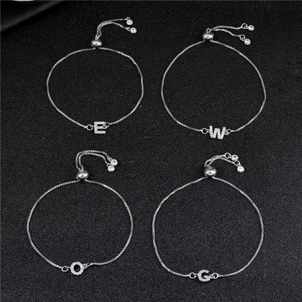 18K Gold Letter Knot Bracelet: Japanese-Korean Fashion for Women