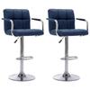 Day and Night - Day and Night Kitchen Stools 2 Units Blue Fabric