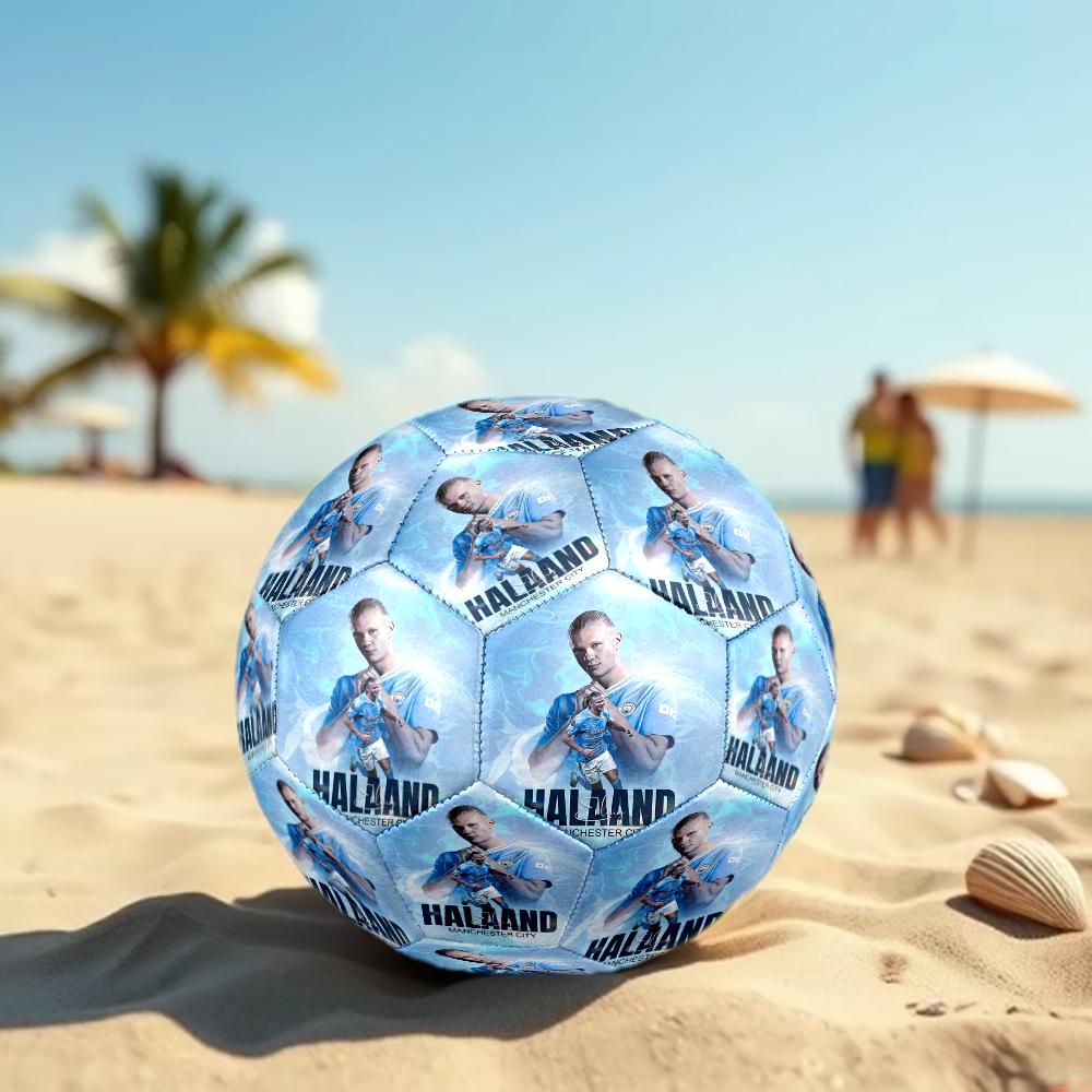 1pc Halaands Manchester City Debut Size 5 Soccer Ball PVC Football Sports Matches Training Outdoor Games Beach Elastic Balls 07e115
