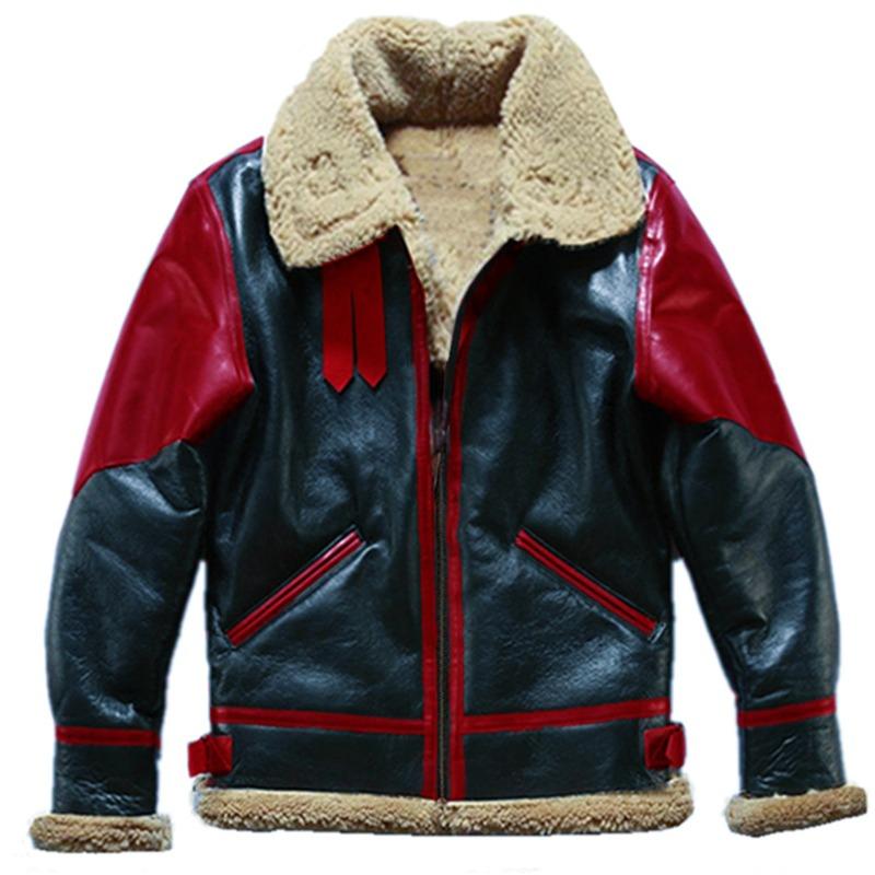 Fur One-piece Thickened Coat Imitation Leather Men's Coat Jacket