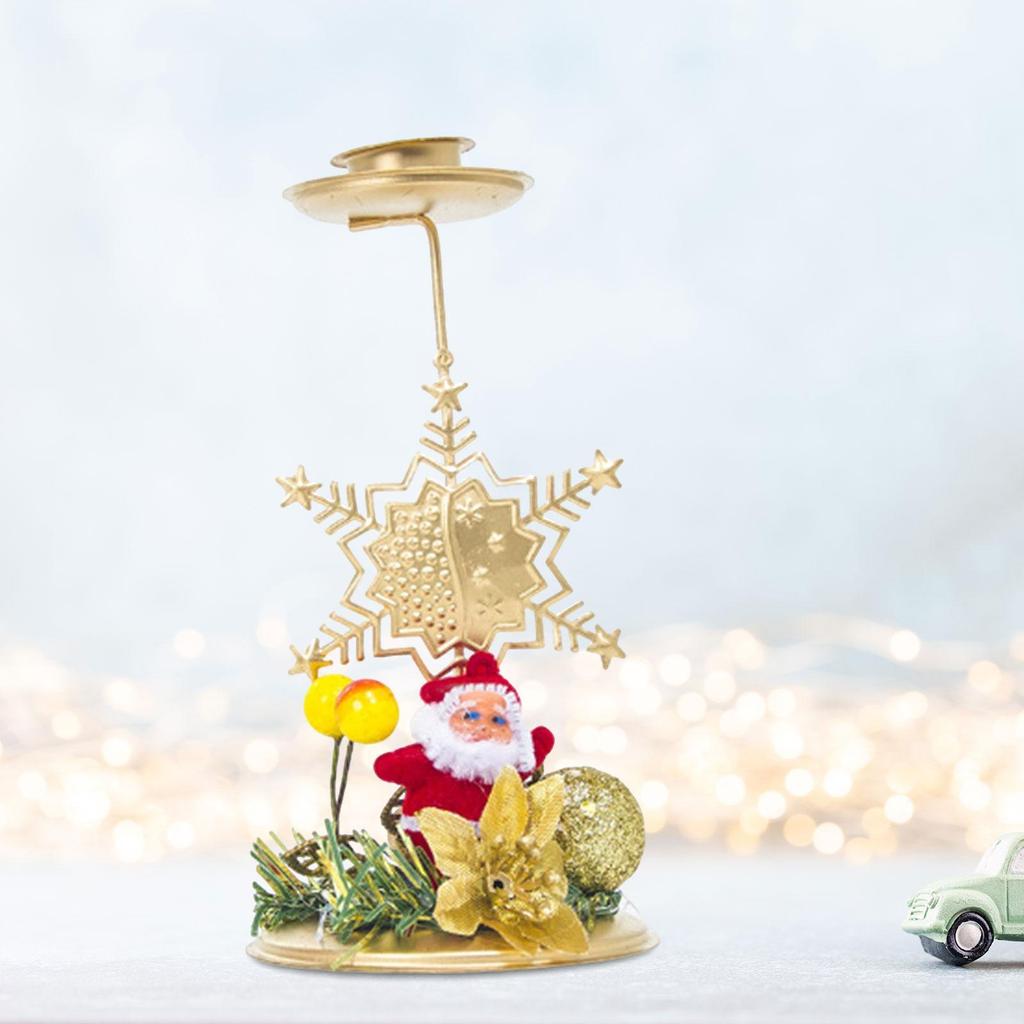 2025 Christmas Candle Holder Pillar Candle Holder Party Decor Decorative Festival Dining Room Candles Stand Table Decoration