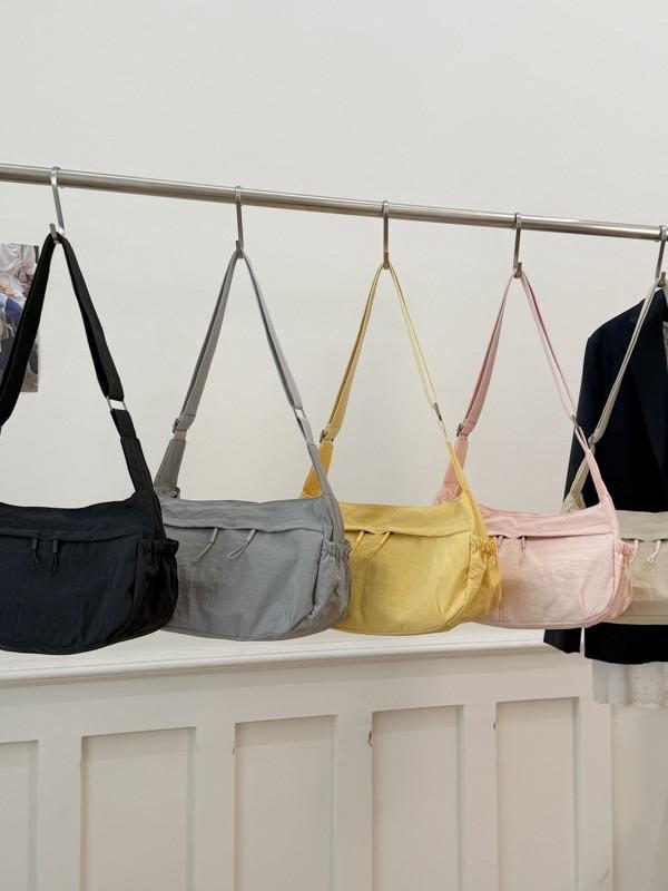 Urban Style Nylon Small Square Bag With Zipper Closure For Daily Use And Storage