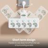 Durable 4/5 Plugs EU Plug Outlet Wall Mounted USB Outlet Electrical Socket Type-C Ports Universal Power Strip Home Offices