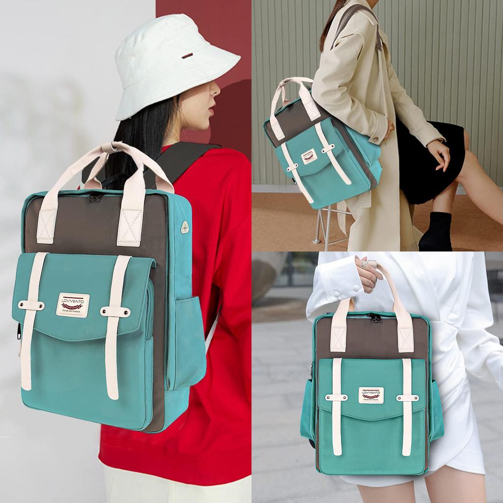 Süßer Rucksack Schule Zoll PC Groß Schule Mittelschule Oberschule Grün [lovvento] Damenrucksack, Rucksack, Pack, Schüler, Frauen, Stilvoll,