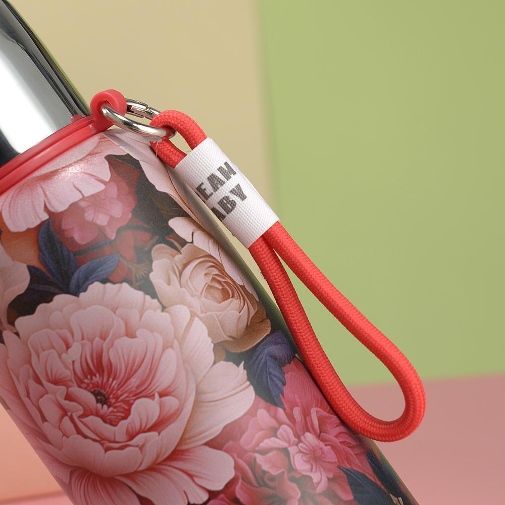 Floral Chinese-Style 316 Stainless Steel Insulated Tea Infuser Cup with Water Separation