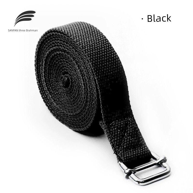 

Iyengar Yoga Stretch Belt Open Shoulder Tension Band Beauty Back Anti-Humpback Stretch Aerial Yoga Rope Auxiliary Supplies Black