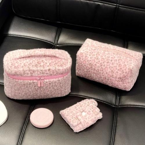 

Brown Pink Leopard Tote Makeup Bag Large Capacity Women s Fashion Travel Toiletry Bag Case Zipper Cosmetic Storage Bag for Women