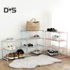 HOW-E 3/4 Layers Shoe Rack Assembled Easy Installation Stainless Steel Household Slipper Storage Shelf
