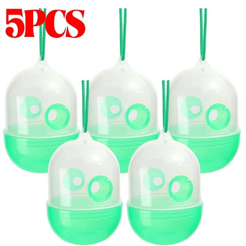 1-10PCS Reusable Fly Trap Hanging Wasp Hornet Catcher Plastic Insect Trap for Garden Orchard Farm Outdoor Pest Control