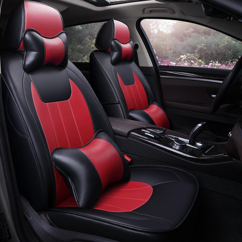 Universal Full Leather 3D Surround Car Seat Cushion - All-Season Protection