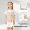 YEEHOO Girl's Faux Two-Piece Cotton Short Sleeve T-Shirt