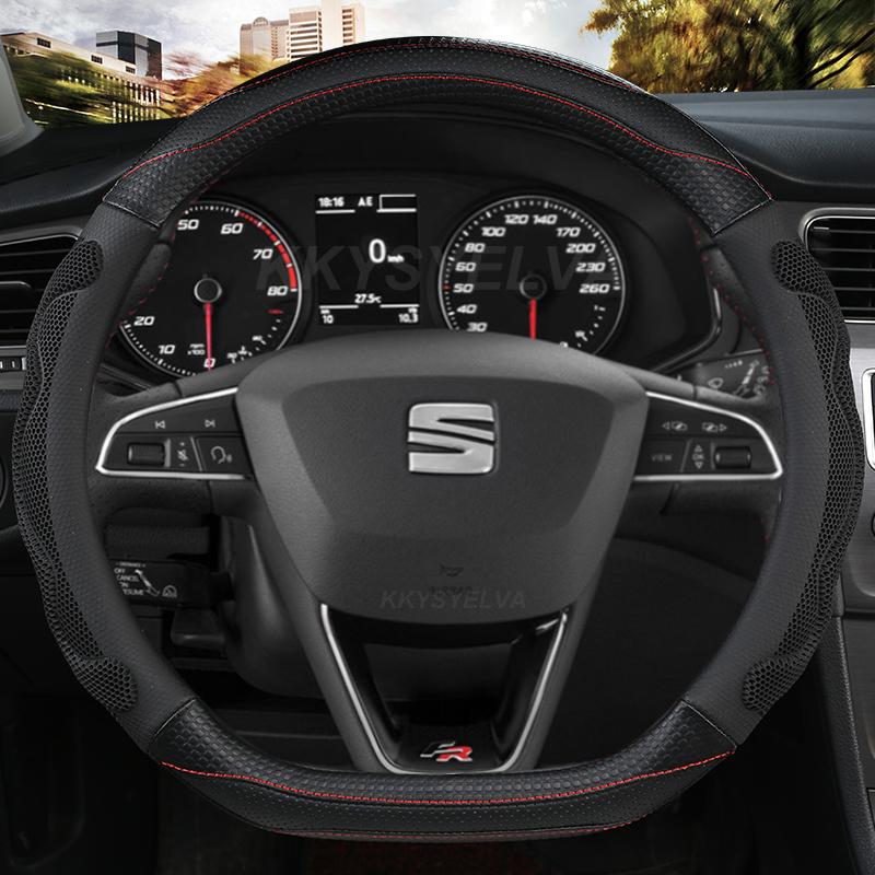 Car Steering Wheel Cover Microfiber Leather
