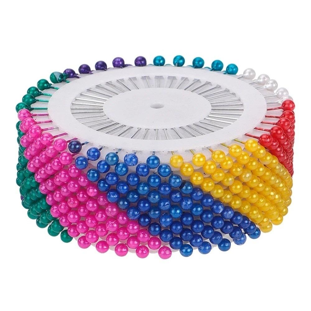 480PCS Craft Pin Colorful Positioning Pin Large Size Pearl Head Dressmaker Pin Shaping Pearl Pin Tailoring
