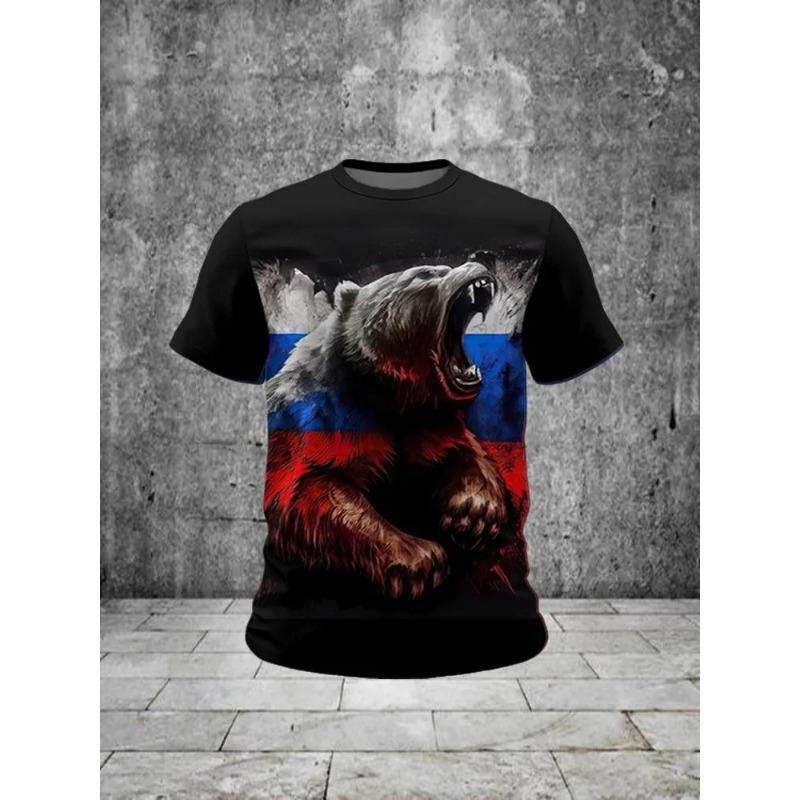 Shirt for Mens Print Short Sleeve Top 3D Casual Street Man's T-shirt Tee Shirt Men Vintage Clothing Shirt
