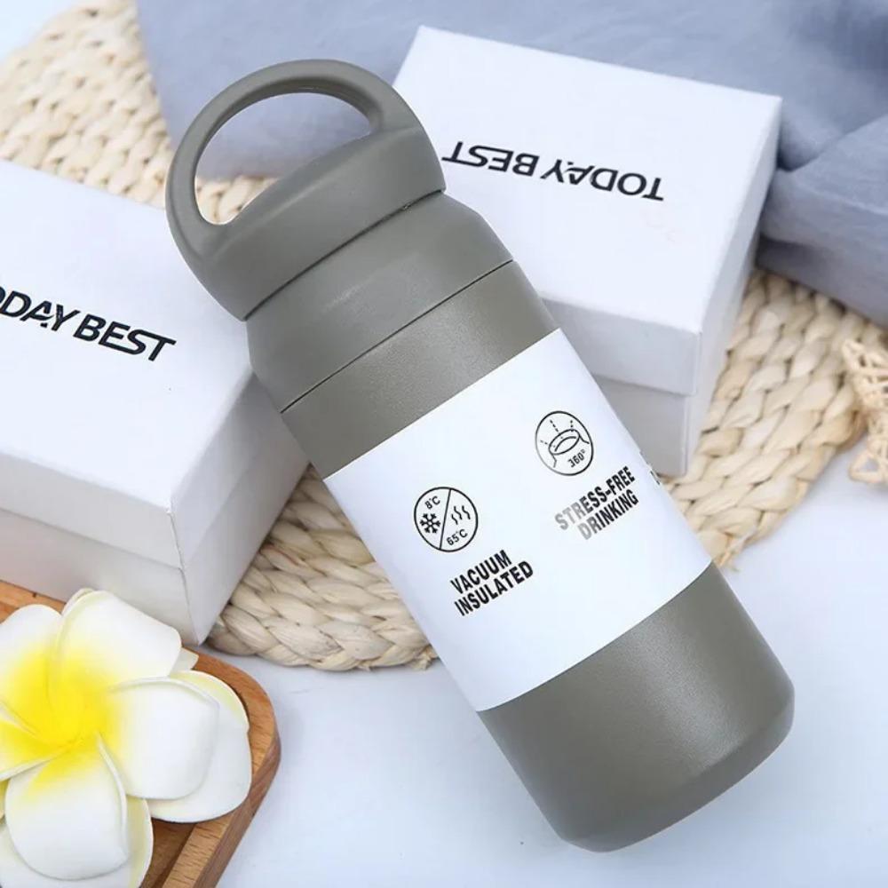 

350/500 мл простой матовый термос чашка для чая портативная нержавеющая сталь изолированная бутылка для воды дорожная автомобильная питьевая вакуумная чашка 500ml серый