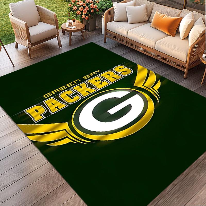 Green Bay Packers Print Rug, Washable Floor Carpet, For Entryway Dorm Laundry Room Office Study, Home Decor Birthday Christmas Gift