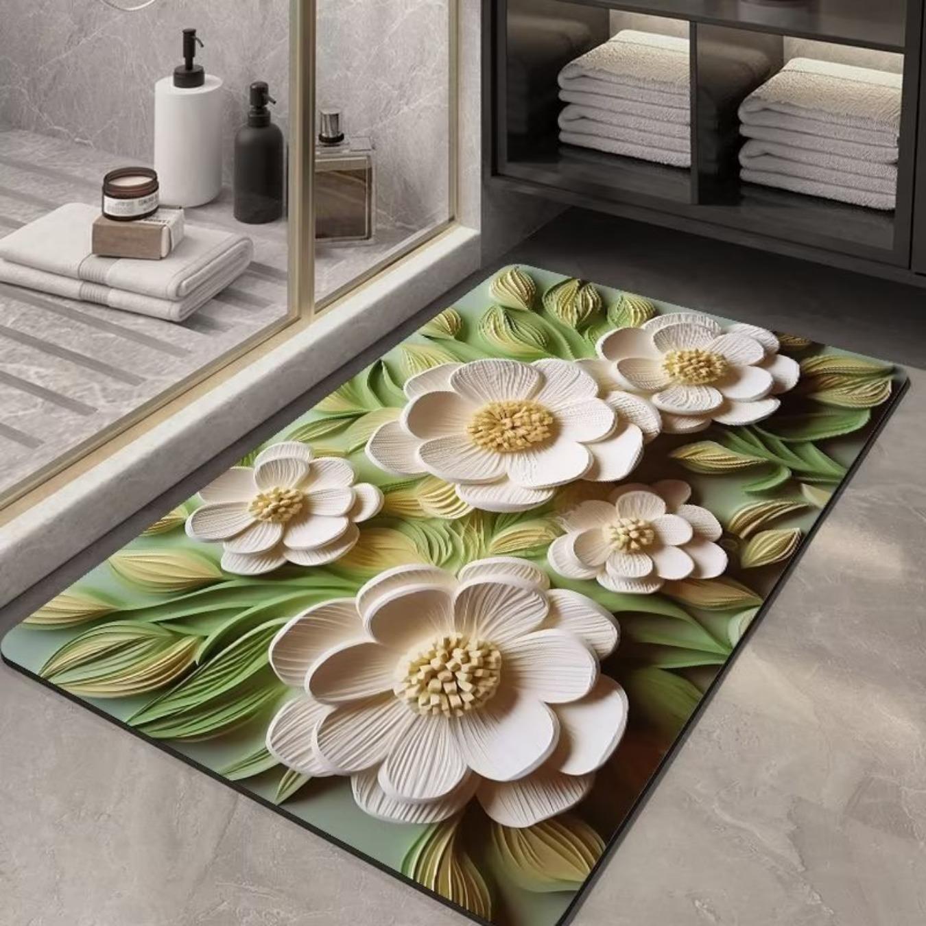 

Диатомовая печать в ванной комнате утолщающий коврик для ванной нескользящие ковры в умывальник ванная боковая половик душевая кабина коврик из пены с эффектом памяти 3D коврик 600mm*900mm