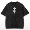 Japanese Anime Berserk Cool Graphic T-shirt Vintage Washed Oversized T Shirt Men Women Clothing Cotton Short Sleeve Tees Tops