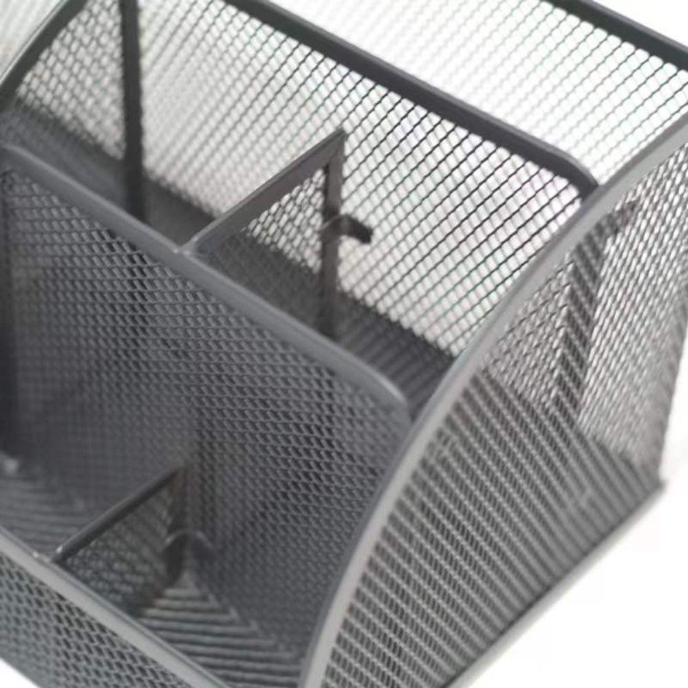 Metal Mesh Desk Organizer Multi-functional Desktop Office Organizer  Stationery Supplies