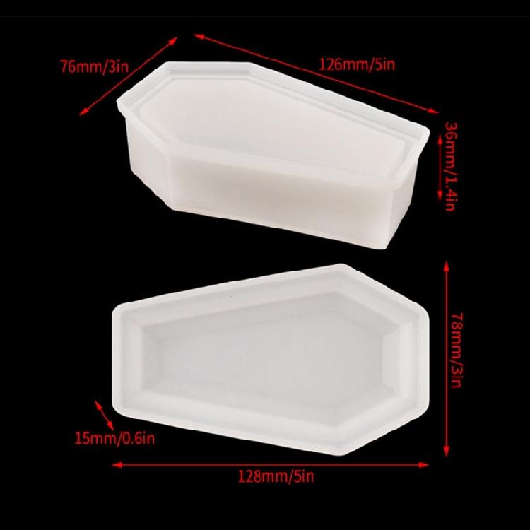 3D Coffin Silicone Molds DIY Epoxy Resin Molds Storage Box Ornament Making Tool