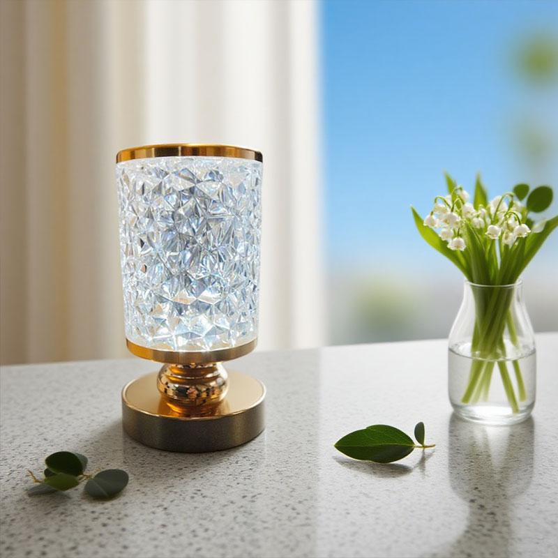 USB Vintage Bedside Lamp Table Lamp Night Light Dimmable Bedroom Crystal Table Lamp Lighting Fixtures for Home Decoration Lamp
