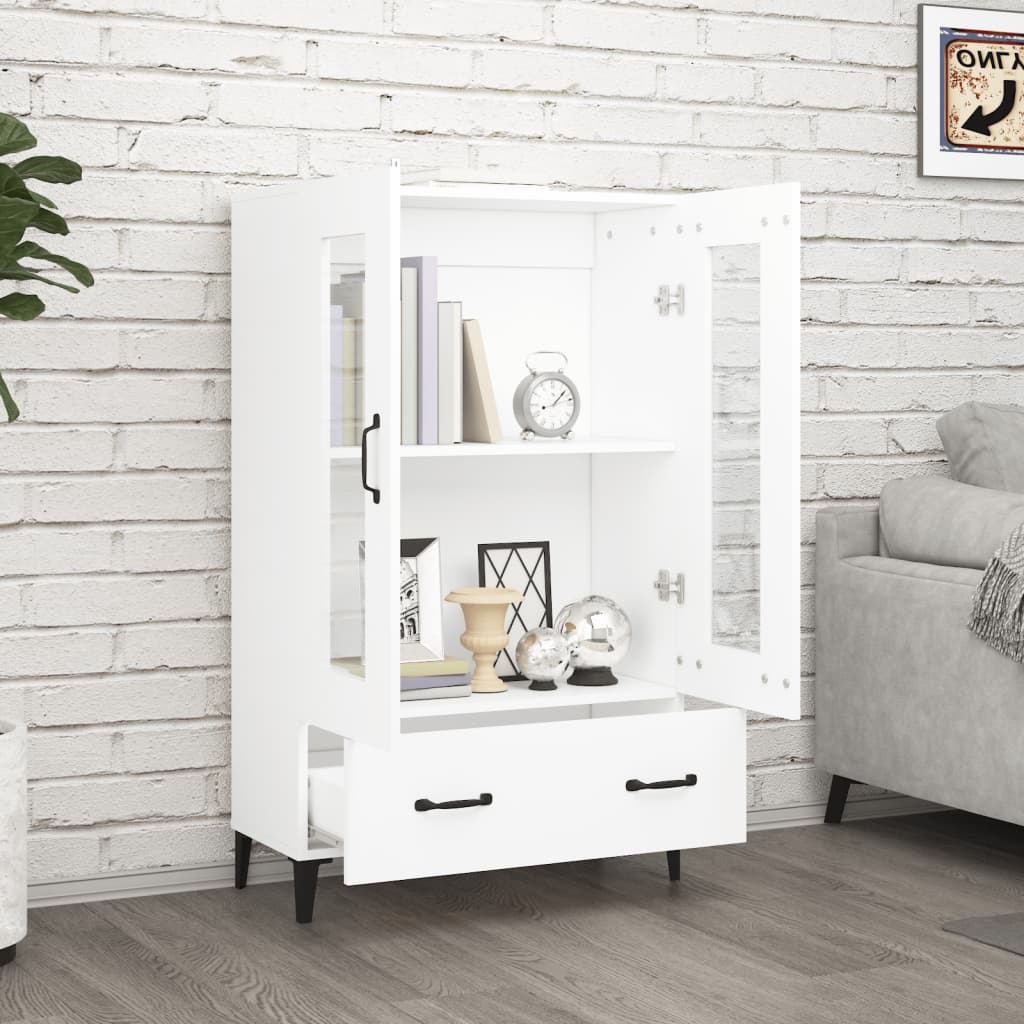 Highboard White 70 x 31 x 115 cm Engineered Wood