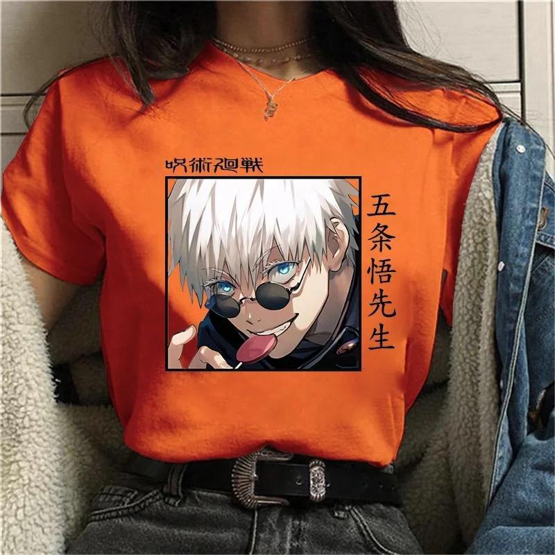 

New Anime T Shirt Cool Gojo Satoru Printed Round Neck Short Sleeve Men/Women Fashion Casual Loose Tees Tops 4XL