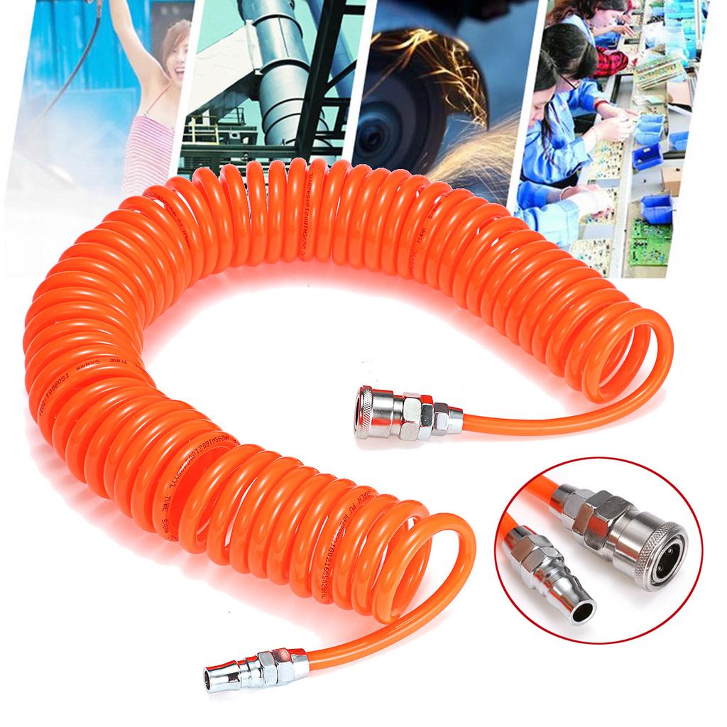 Buy 9M Air Hose Fittings Recoil Pneumatic Airline Compressor Quick Connector 3 Size at