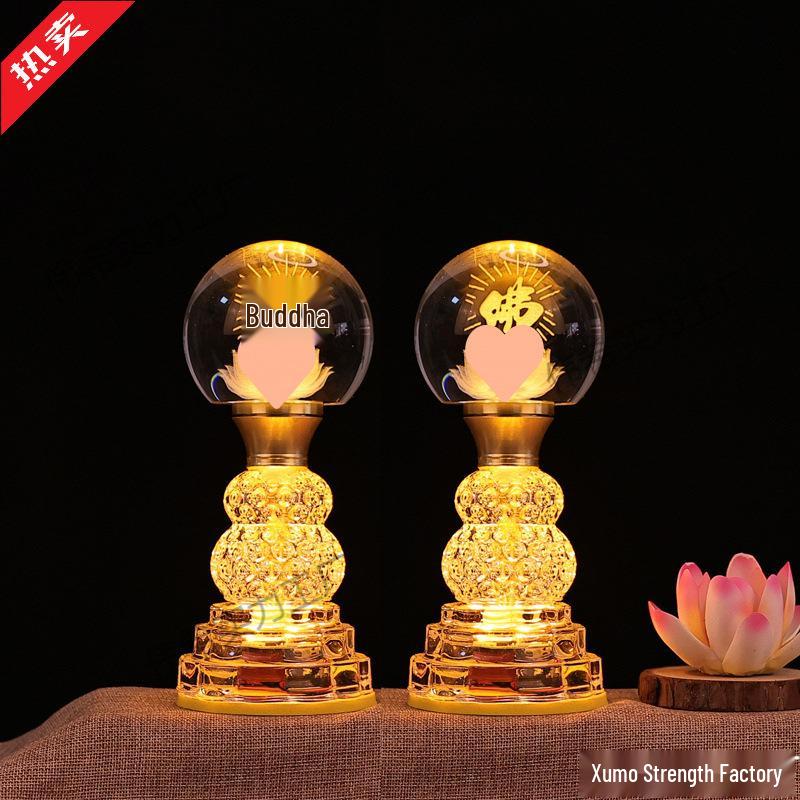 Seven-Color Eternal Buddhist Lotus Offering Lamp