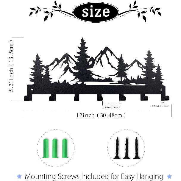 Metal keychains,Wall-mounted Key Hook,Wall Key Holder,Key Storage Rack,Belt 7 Hook,Kitchen Key Holder,Entrance