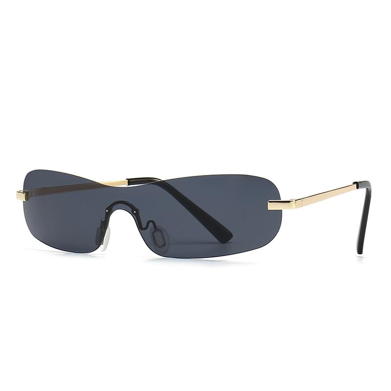 899 European and American Sunglasses Ins Fashion Rice Nail Sunglasses for Men Large Frame One-Piece Glasses for Women