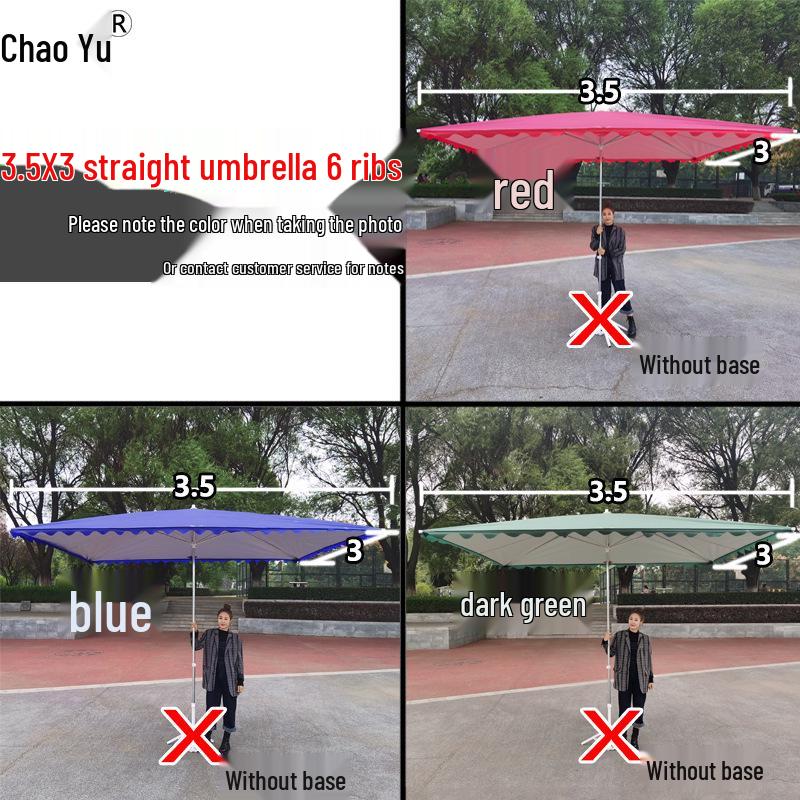 Commercial Outdoor Tilting Sunshade Umbrella: Large, Foldable, Thickened Awning for Sun Protection