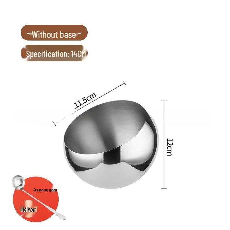 Stainless Steel Spherical Buffet Seasoning Bowl