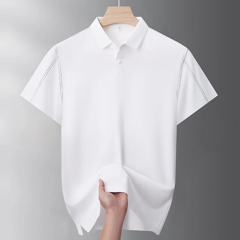 Men s White Polo Shirt with Contrast Stitch Detail M белый