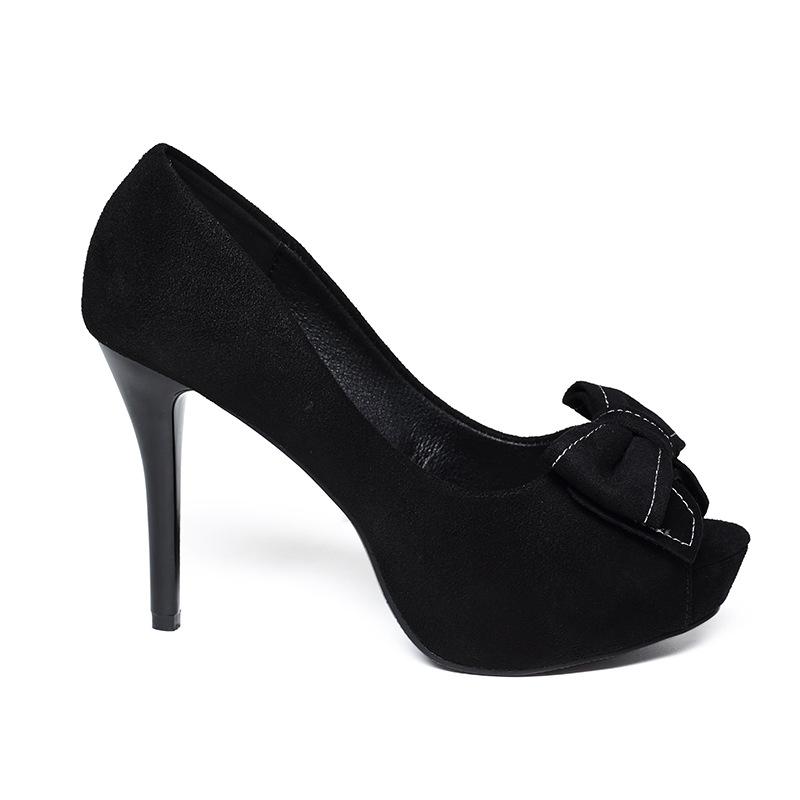 Fashion Summer Pumps Women's Slip-On Peep Toe Shallow PU Leather Platform 10CM High Heel Casual Sexy Party Shoes for Females