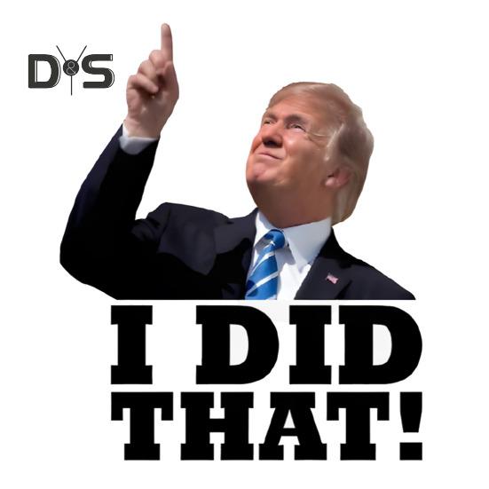 

Трамп, я це зробив, наклейки, смішні тарифи, водонепроникні наклейки, бензонасоси, ноутбуки, Windows, політичний гумор, прикраса 50pcs