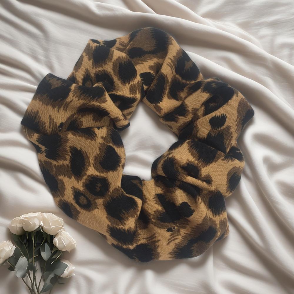 Leopard Print Scrunchies Hair Tie Hair Rope High Elasticity Elastic Hair Band Ponytail Holder Elegant Women Hair Accessories