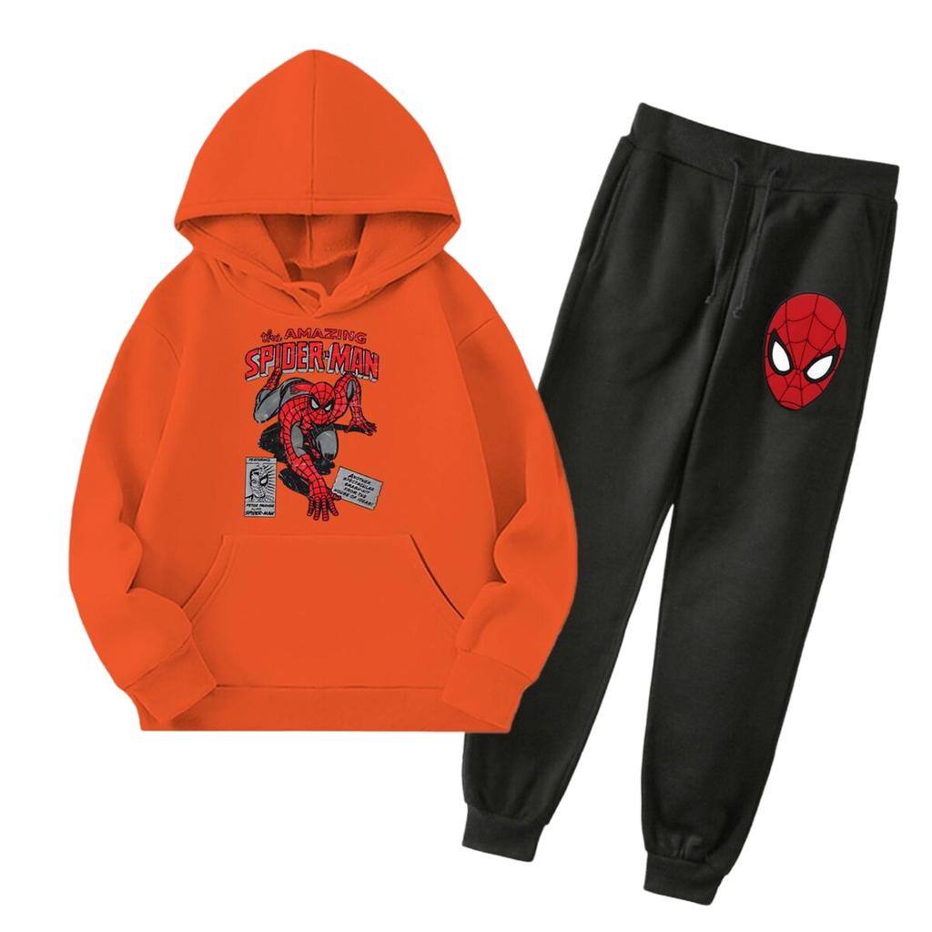 Kids Hoodie and Sweatpants Set Graphic Print with Pockets for Boys and Girls