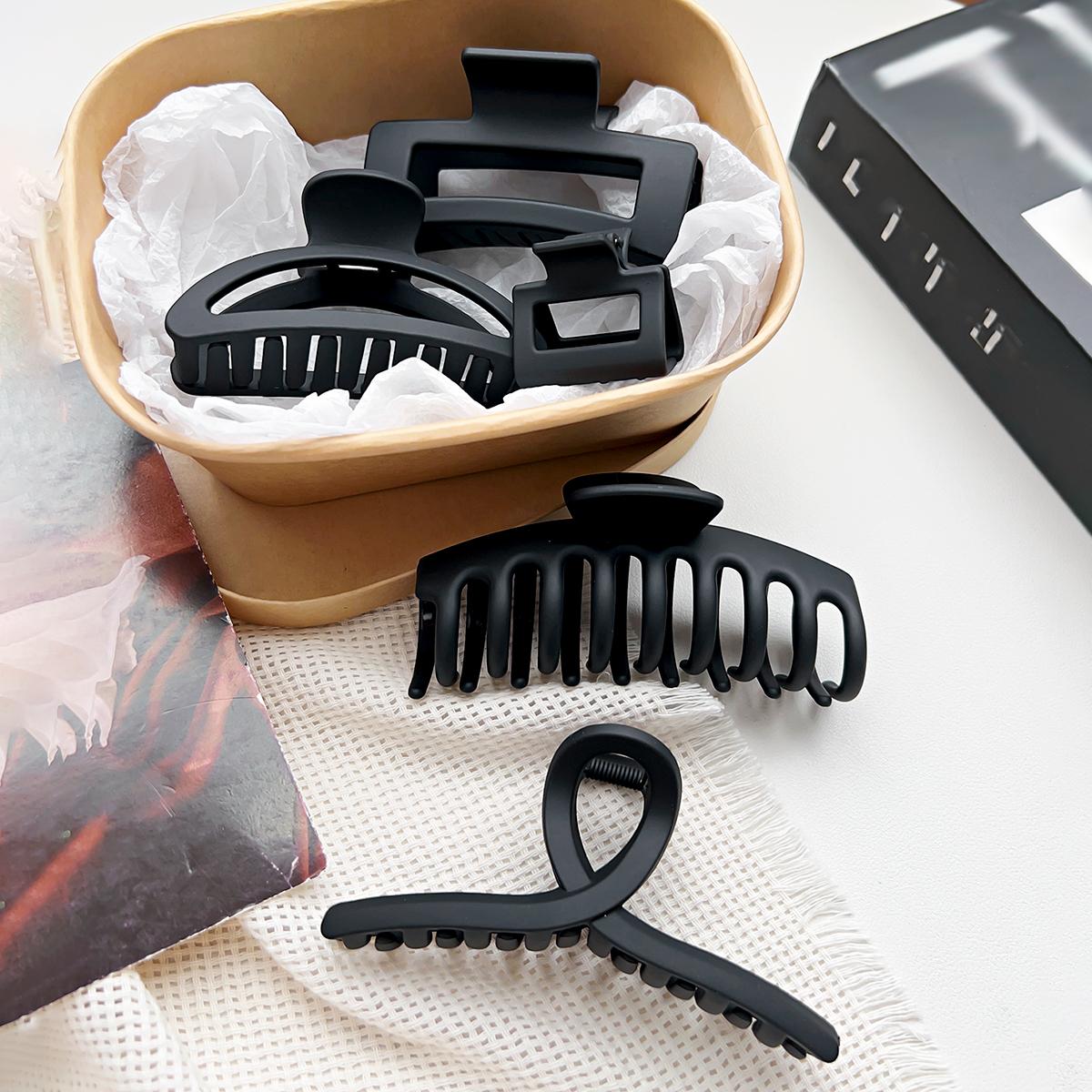 

5 шт. женские и женские цветочные заколки-краб для волос корейские черные, нескользящие пляжные заколки-крабы заколки модные аксессуары для волос подарки