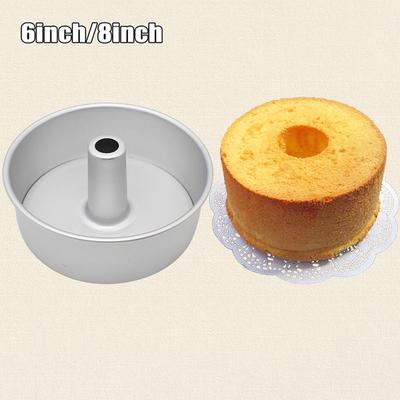 6/8in Aluminum Chimney Chiffon Cake Mold Nonstick Angel Food Cake Pan DIY