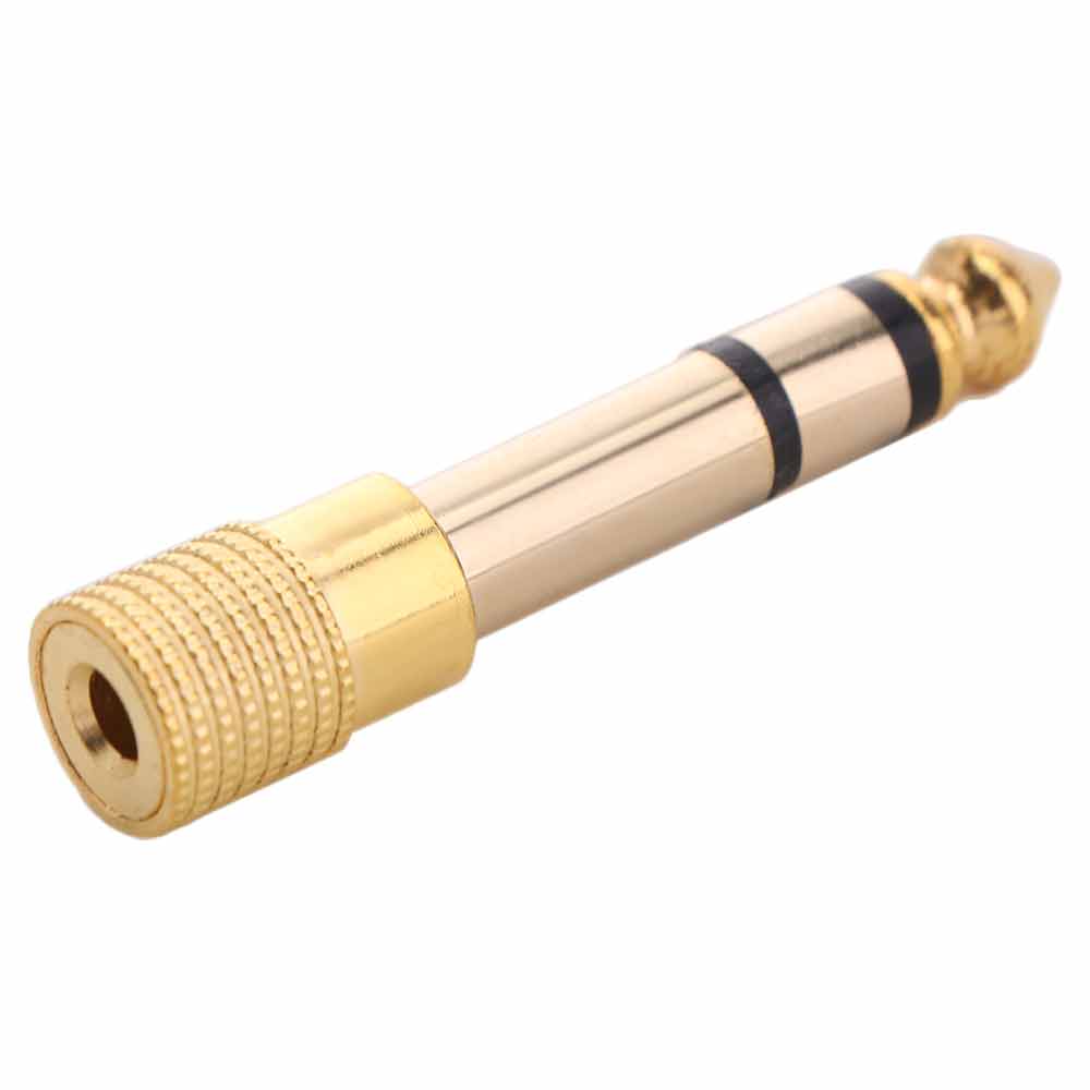 6.35mm Male Stereo TRS Converter Gold-Plated Headphone Adapter Audio Adapter  Recording Devices