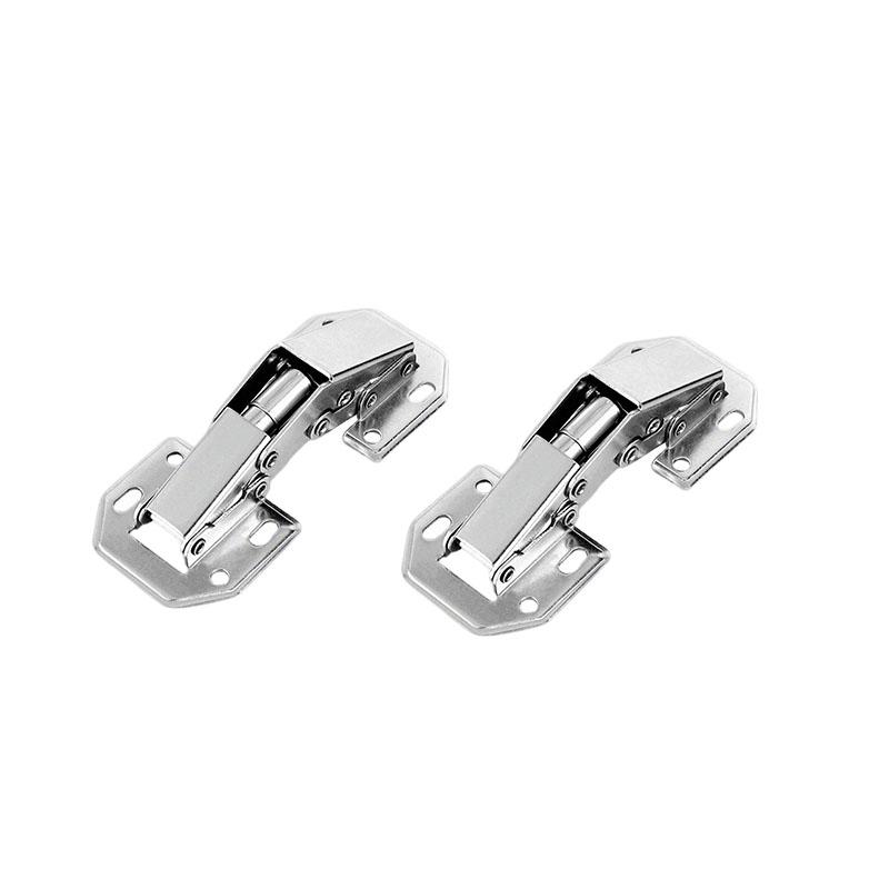90 Degree Steel Cabinet Hinges No-Drilling HoleHydraulic Buffer Hinge Kitchen Cabinet Cupboard Hinges Furniture Hardware