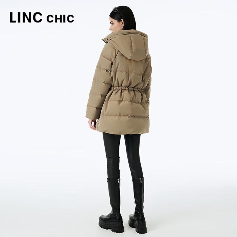 Jinyujie Women's Hooded Mid-Length Loose Down Parka