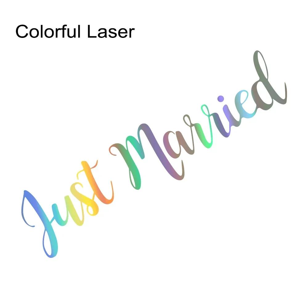 Just Married Wedding Slogan Car Windshield Window Banner Sticker PVC Vinyl Decal Personalised Car Decoration Wedding Supplies
