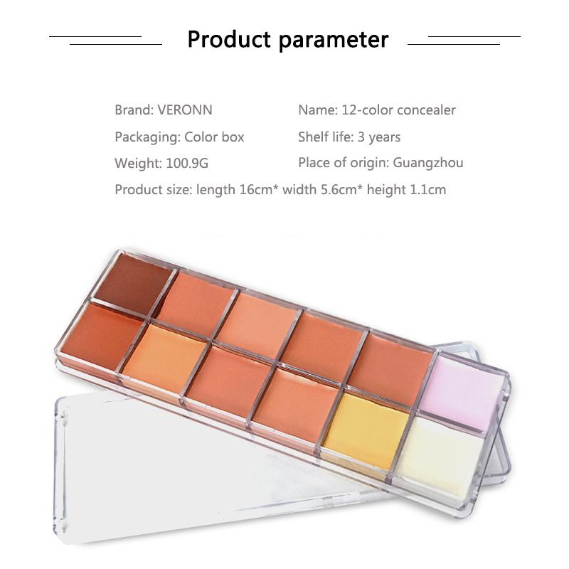 12 Colors Face Concealer Camouflage Cream Contour Palette Makeup Concealer Conceals Dark Circles